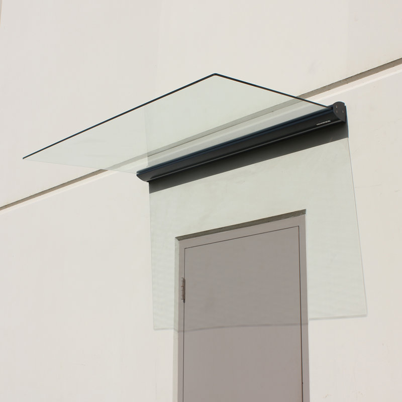 Advaning 3.6'' Glass Clear fixed Door / Window Awning Advaning 3.6'' Glass Clear Cover, 3.6" H x 62.9" W x 38.9" D