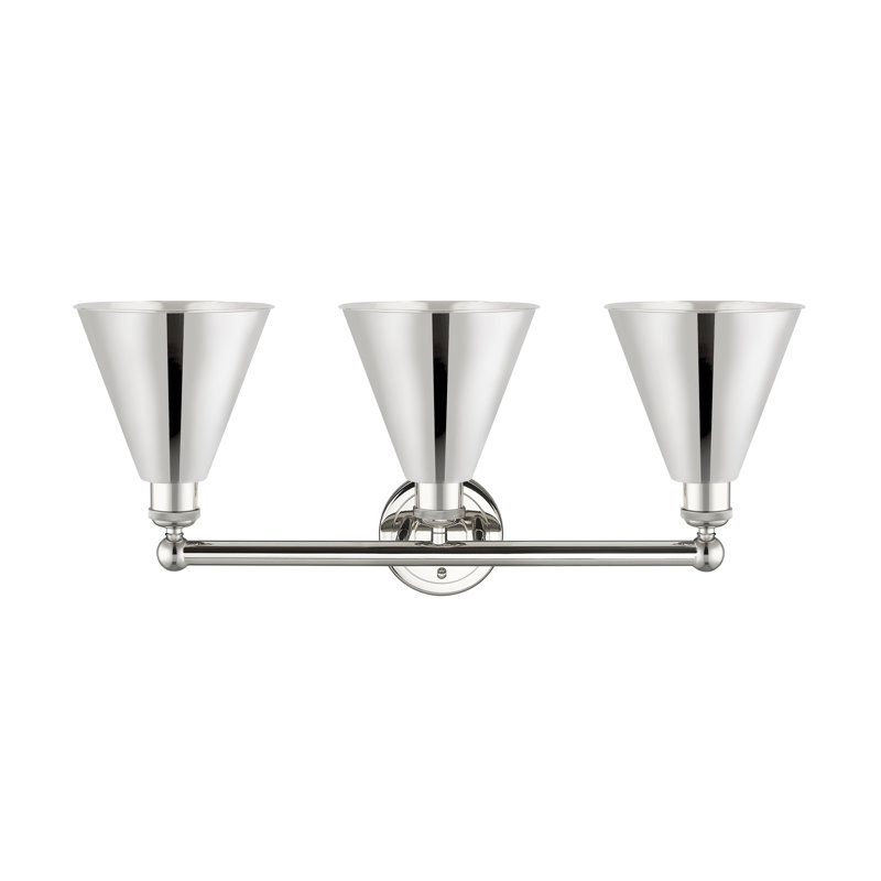 Éclairage pour meuble-lavabo à 3 lumières Dorantes, Nickel poli