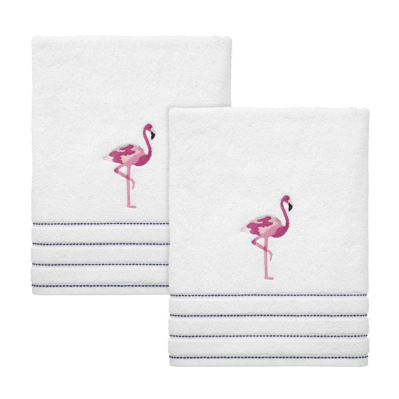 Izod Flamingo 100% Cotton Midweight Bath Towel