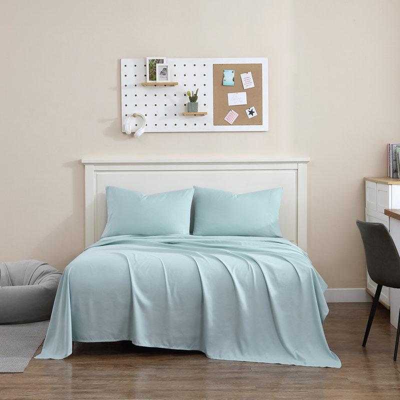 Microfiber Sheet Set, Twin, Blue