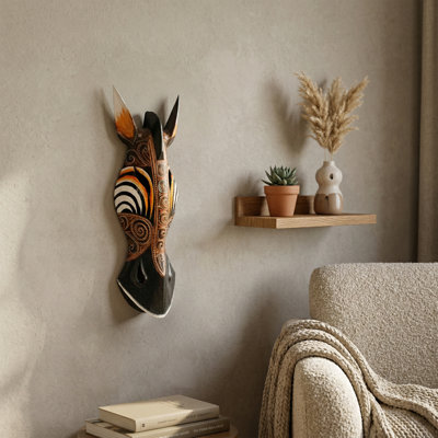 Handmade Boho Animals Wall Decor on Solid Wood