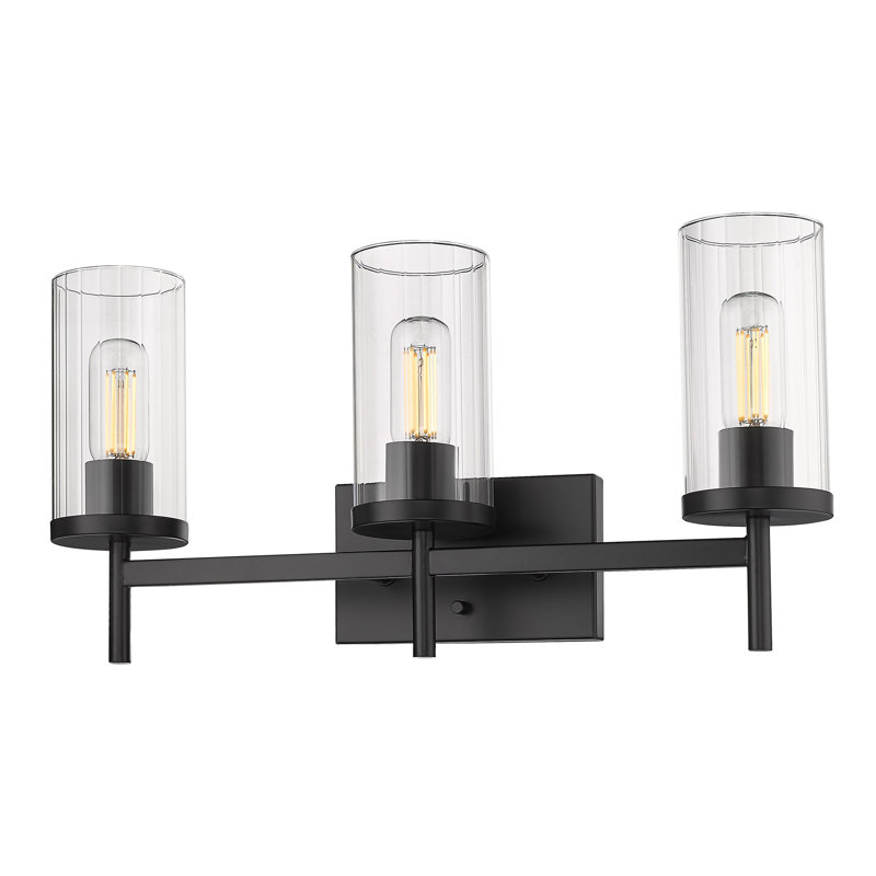 Éclairage pour meuble-lavabo à intensité variable Bertelli, Noir mat, 3