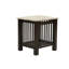 Ensemble de tables d'appoint 3 pièces avec plateau moderne en faux marbre et tables de bout au fini brun classique