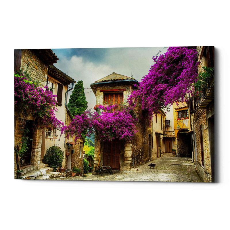 'Bougainvillea' Canvas Wall Art, 18" H x 26" W x 0.75" D