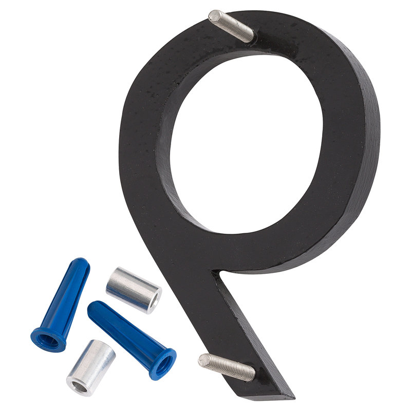 24 in. Flat Floating Mount House Number, Gold, 9