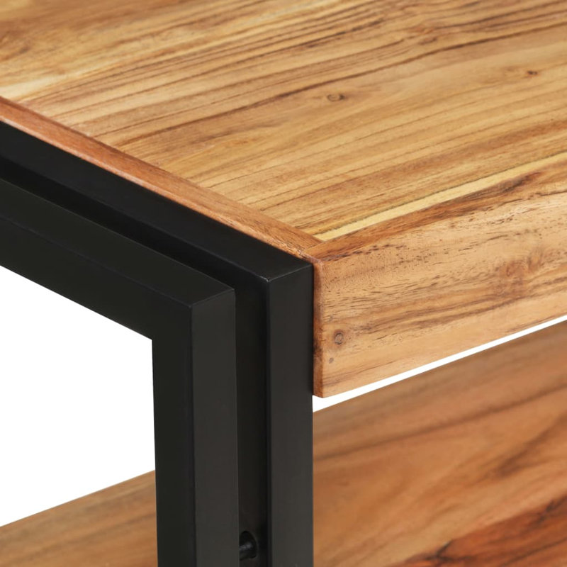 Coble Solid Wood Top Console Table, 75 H x 150 W x 30 D cm, Natural Acacia