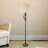 62'' Powder Gray Column Floor Lamp