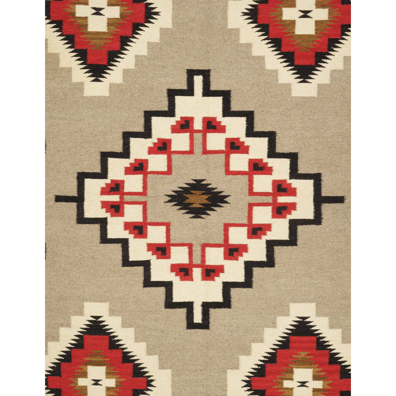Tuscany Mocha/Ivory Wool Reversible Area Rug