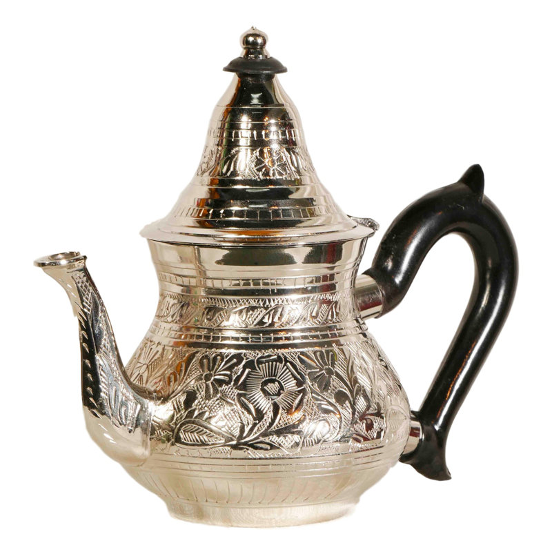World Menagerie Coolidge Floral Teapot, Sliver, 0.41 qt