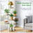 7-Tier White & Brown Multiple Plants Corner Shelf