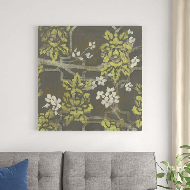 Branche à motif de fleurs II, H 36 po x l 36 po x P 1,25 po