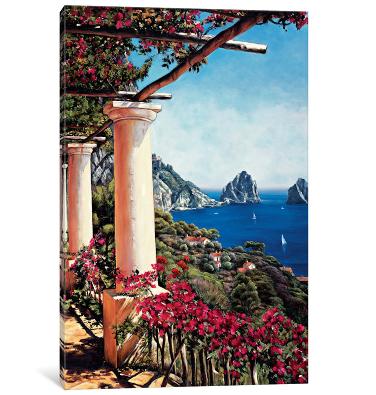 «Pergola in Capri», reproduction d'art sur toile, H 18 po x l 12 po x P 1,5 po