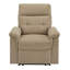 Bassanio Chenille Fabric Manual Recliner - Tan-1434692335