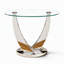 Table de salle à manger ronde en verre transparent de 99 cm (38,9 po) pour 2 à 4 personnes, de style moderne, idéale pour la cuisine, la salle à manger ou un appartement.-552594776-552594783