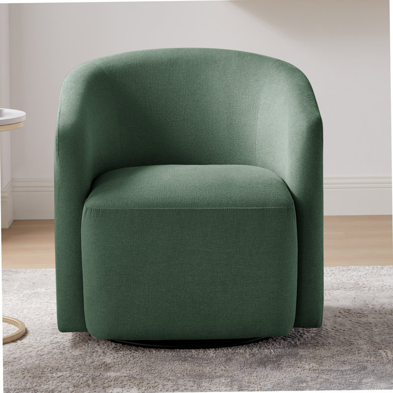 Fauteuil demi-tonneau pivotant vert
