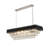 Mellissa 14 Light Black and Chrome Rectangular Chandelier With Crystal Accents-194098925