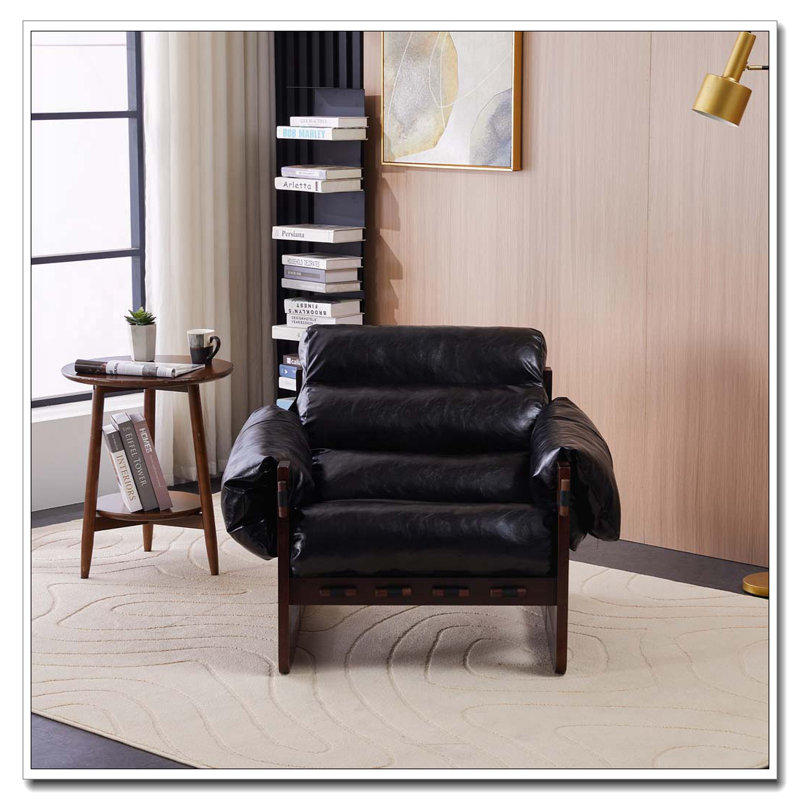Chaise longue de style médiéval moderne, Noir antique