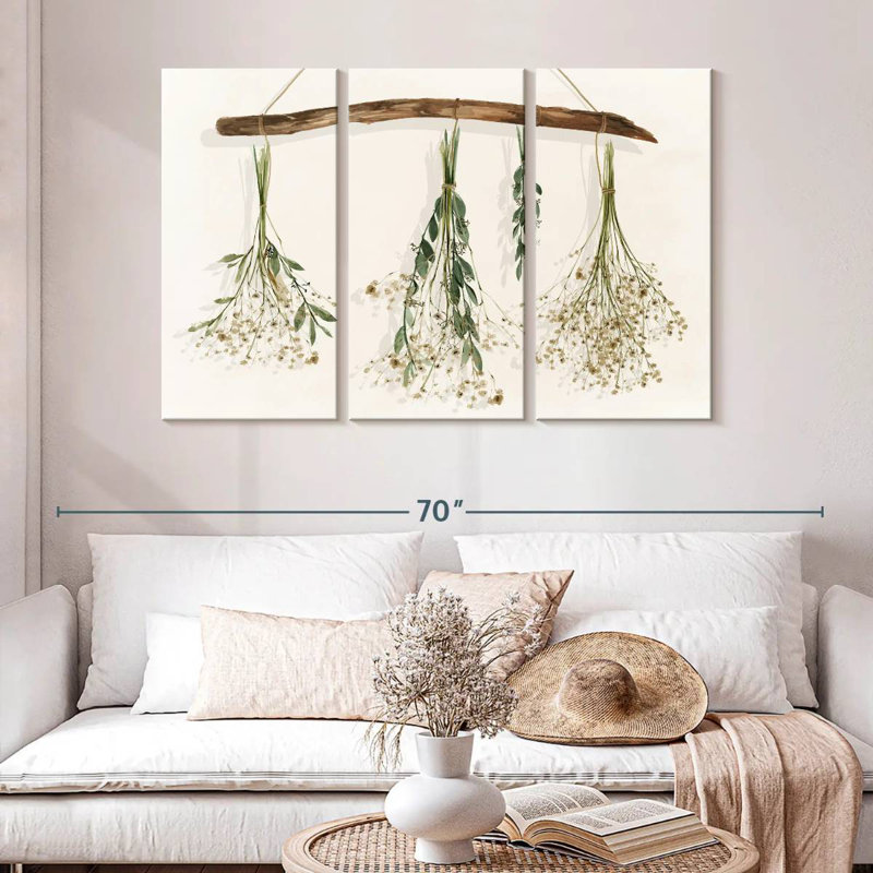 Harnek Drying Flowers, 36" H x 57" W