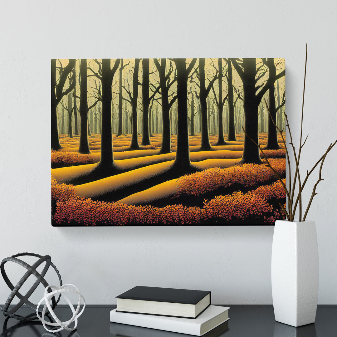 Statuesque Spring Forest - Grafik auf Leinwand