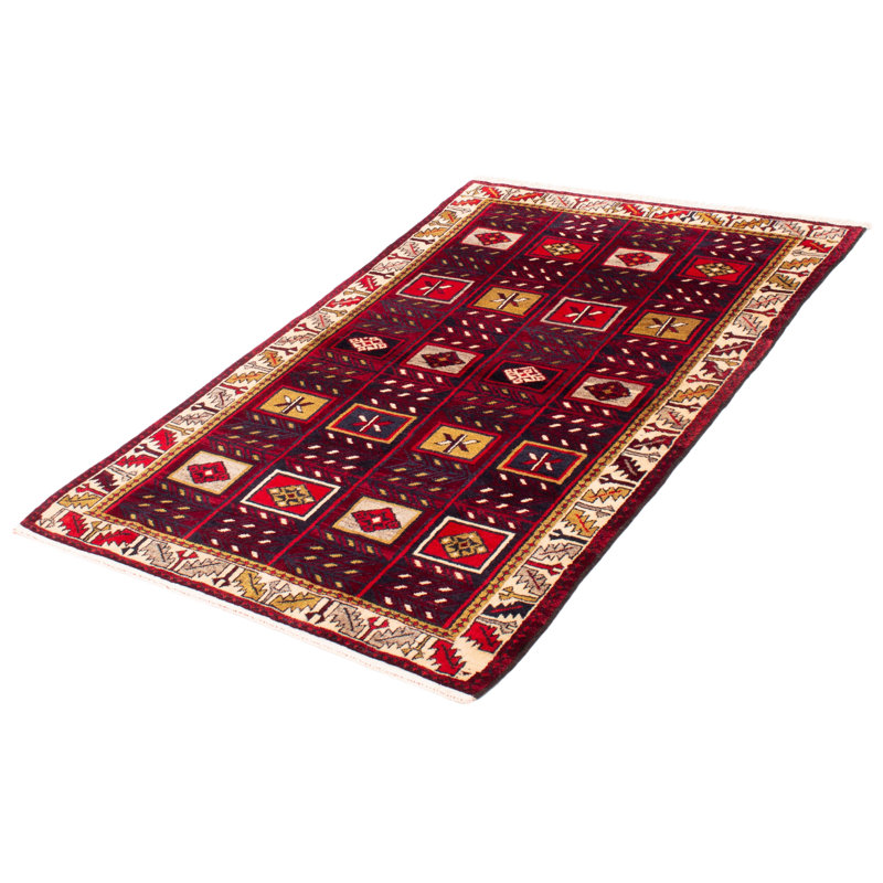 Tapis unique en laine noué à la main 4 pi 9 po x 7 pi 3 po nouvel âge Nayeli