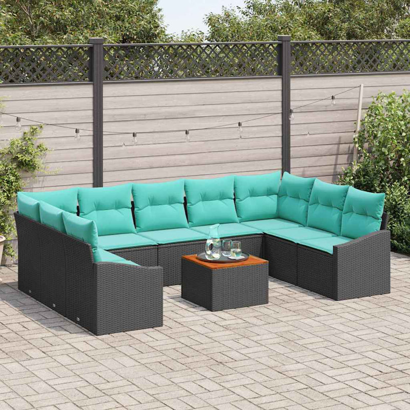 Ensemble de canapé de jardin 10 pièces vidaXL