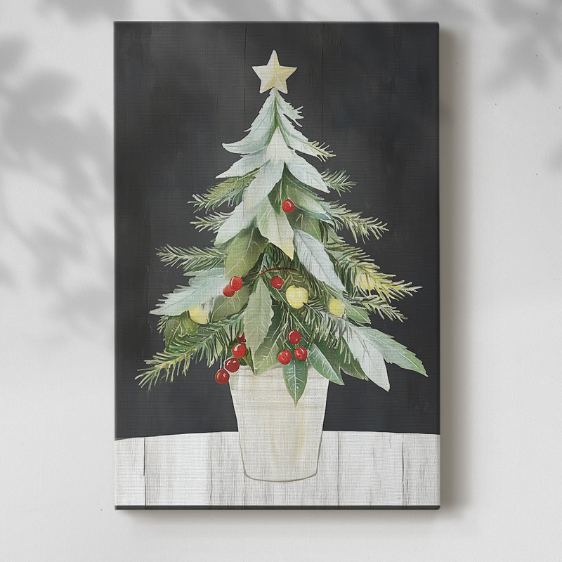 Art des Fêtes de Noël - Toile tendue avec châssis DCCCLxxxviii, H 18 po x l 12 po