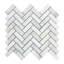 1 in. x 3 in. Herringbone Polished Marble Tile