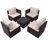 5 Piece Lounge Chair with Cushions-2021781041