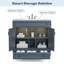 Meuble-lavabo moderne de 36 po avec lavabo en céramique, 2 portes à fermeture douce et 2 tiroirs, pieds romains, capacité de 300 lb, finition texturée, robinet central de 4 po prêt pour le robinet-1553909738