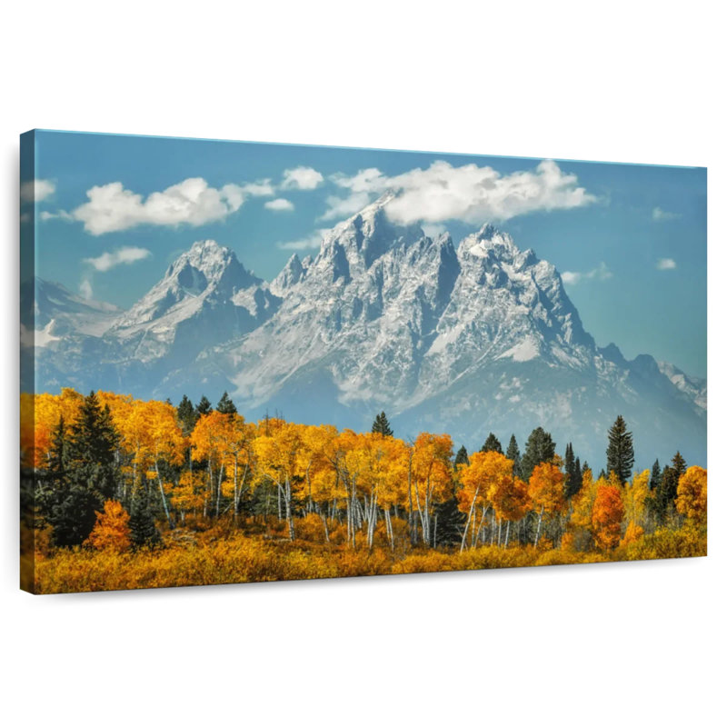 Grand Tetons d'Alvord en automne, H 30 po x l 45 po
