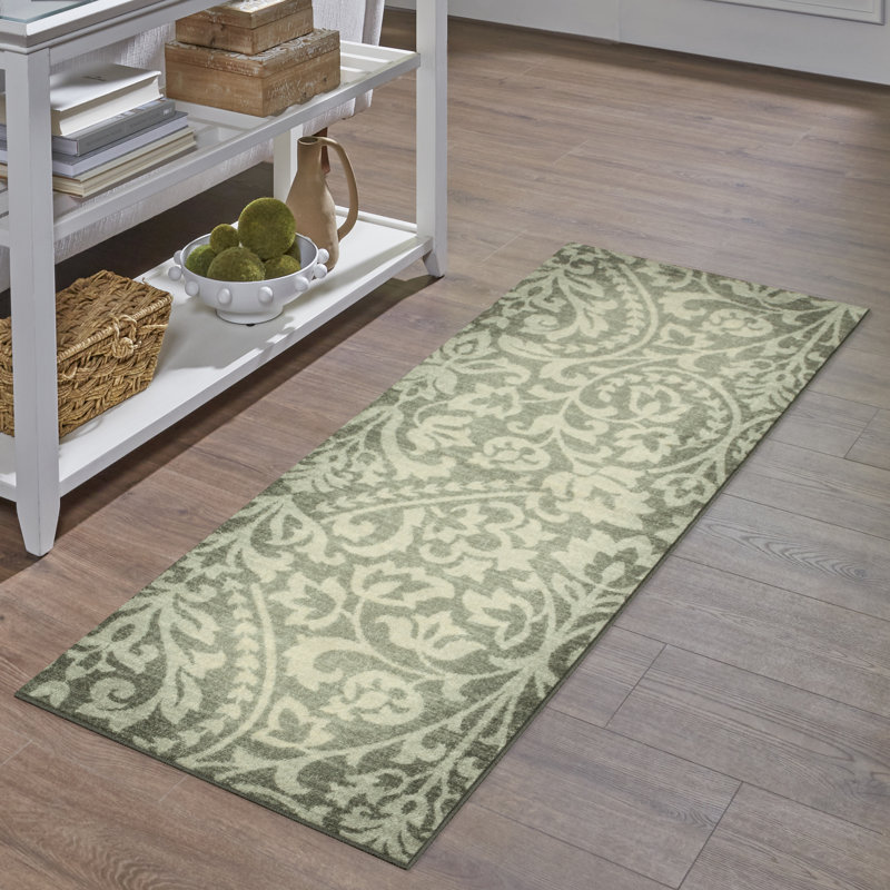 Exeter Washable Gray Accent Rug, Runner 2' x 6'