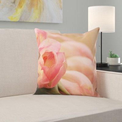 Floral Microsuede Throw Pillow