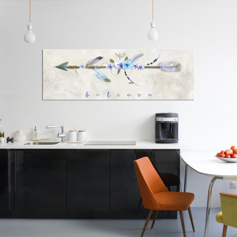 « boho arrow i », art sur toile, H 12 po x l 36 po x P 1,5 po, Toile tendue