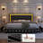 Jalna LED Lighted Upholstered Bed Frame with Bluetooth Sync Lights, Adjustable Headboard & 4 Storage Drawers, No Box Spring Needed, Easy Assembly,-1198246829-1146210902