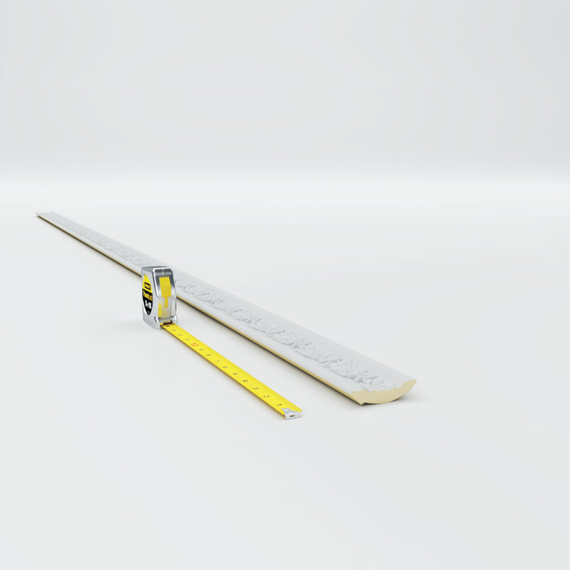 White Urethane Running Rose Crown Moulding 94 1/2"