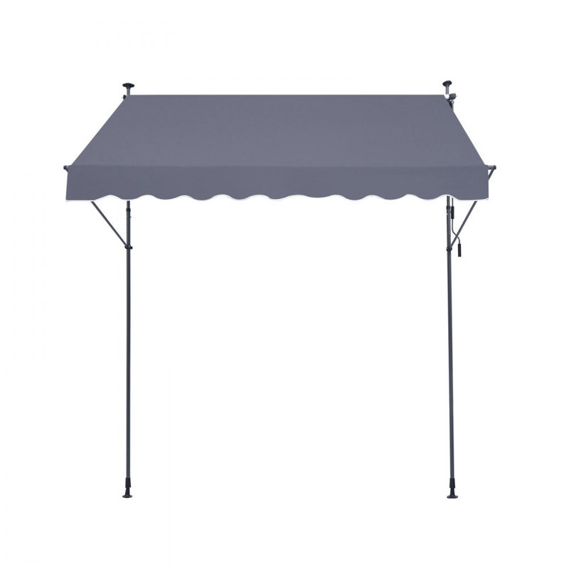 Auvent de patio avec auvent rétractable, H 122 po x l 98 po x P 47 po