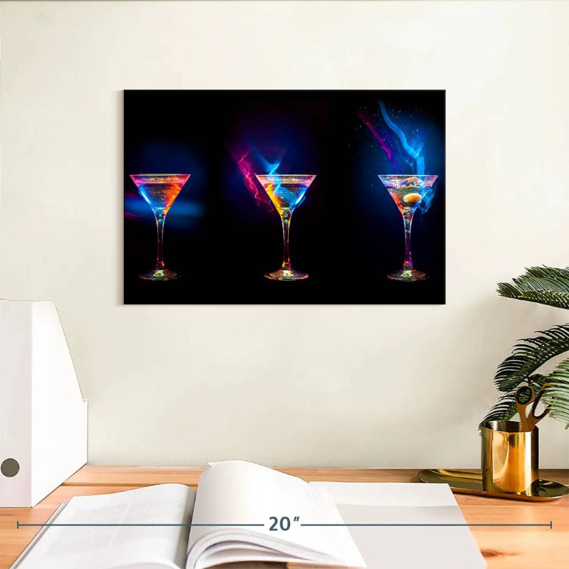 Yarlin flamboyant cocktails, H 8 po x l 12 po