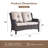 Ambarvale 53'' Wide Straight Wicker Loveseat with Cushions-276452152-271303437
