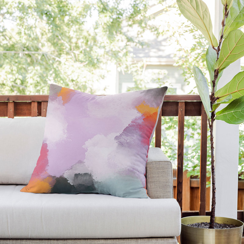  Coussin décoratif intérieur / extérieur en polyester, 26 po x 26 po