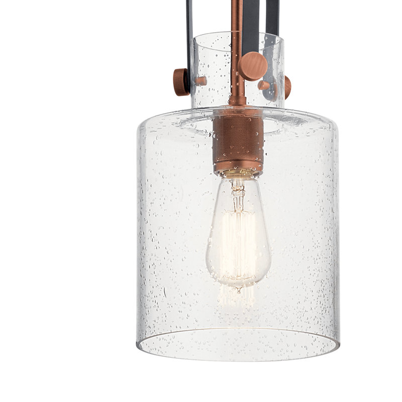 Luminaire suspendu 1 lumière Calantha, Cuivre antique