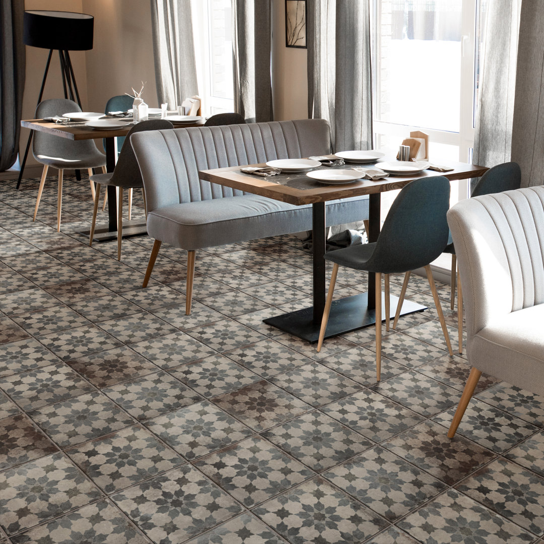 DAnticatto Decor 9" x 9" Porcelain Patterned Wall & Floor Tile Merola Tile