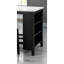 Ensemble de salle à manger 3 pièces avec table rectangulaire, tabourets en tissu et 2 tabourets blancs noirs, table ultrabrillante noir / blanc /