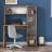 Modern Study Desk with Bookshelf, Oak Color, 31.5 x 55.9 x 15.7 inches | 100% Melamine Coated Particle Board | Multiple Shelves for Extra Storage, Max Weight Capacity: 77 lbs | Stylish & Functional Home Office Furniture