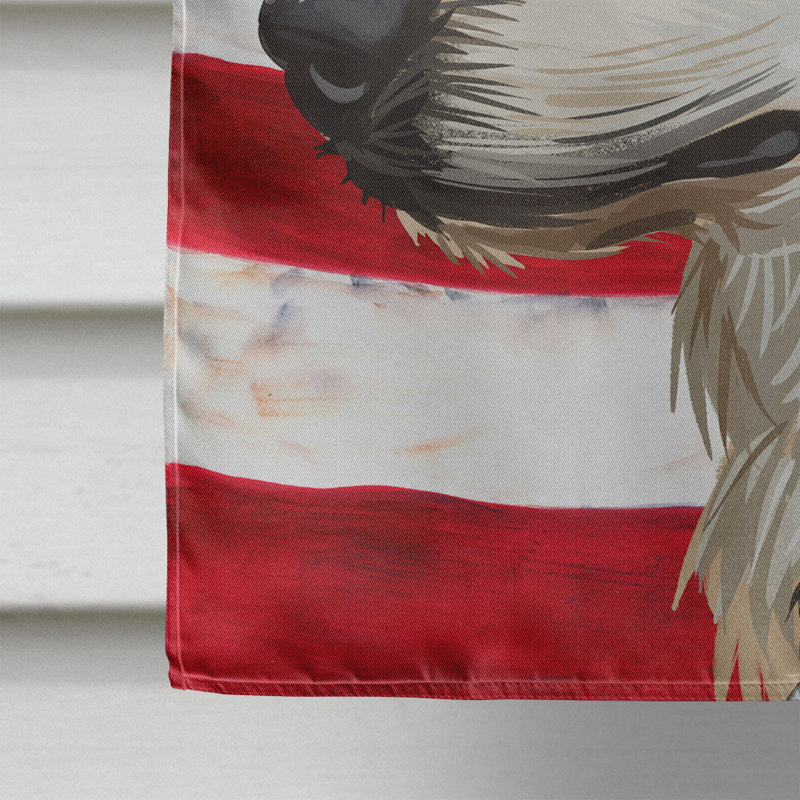 Polyester à 2 côtés 28 x 40 po drapeau maison, Chien-loup de Saarloos