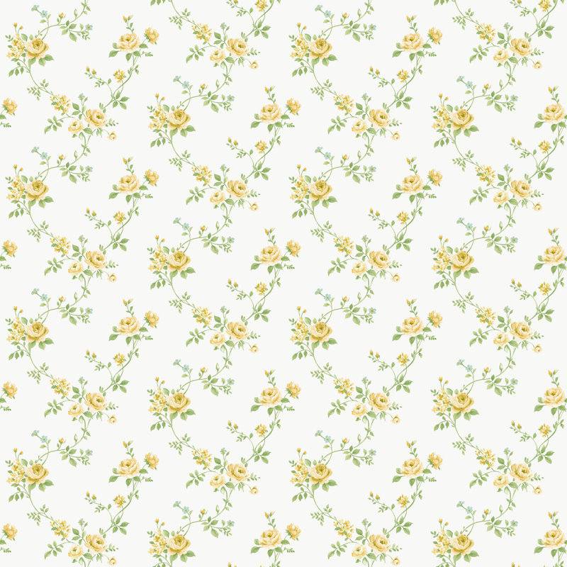 Galerie Miniatures 3 Yellow Floral Wallpaper