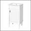 Meuble-lavabo moderne de 18 pouces avec lavabo, armoire de rangement compacte pour petits espaces, lavabo simple avec tablette réglable-1905382973