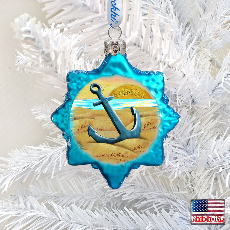 2'' Handmade Glass Holiday Shaped Ornament