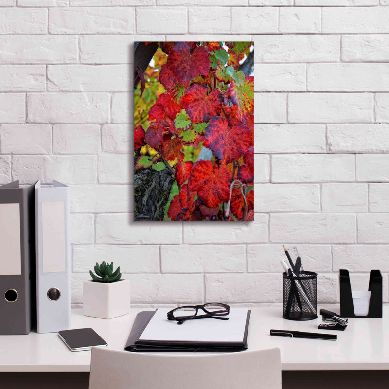 Velvet Leaves - Impression sur toile tendue, H 18 po x l 12 po x P 0,75 po
