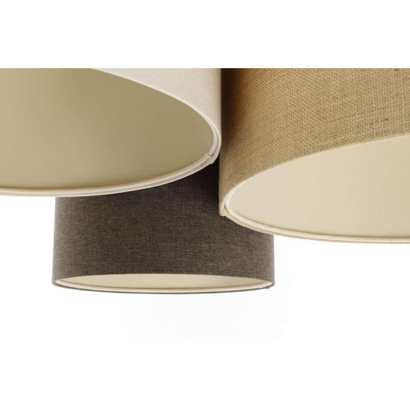 Avaughn Flush Mount, Light Brown/White/Black