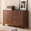 Armoire d'appoint en bois massif de couleur noyer noir